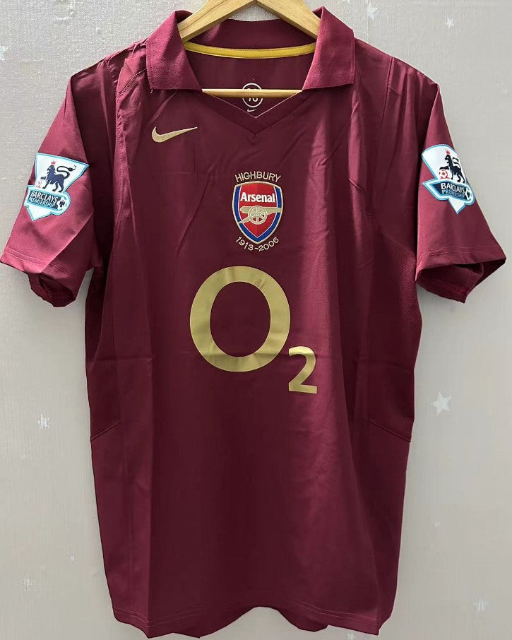 Maillot Nike Arsenal 2005/2006 Domicile – Thierry Henry N°14 – Taille L – Neuf Avec étiquettes