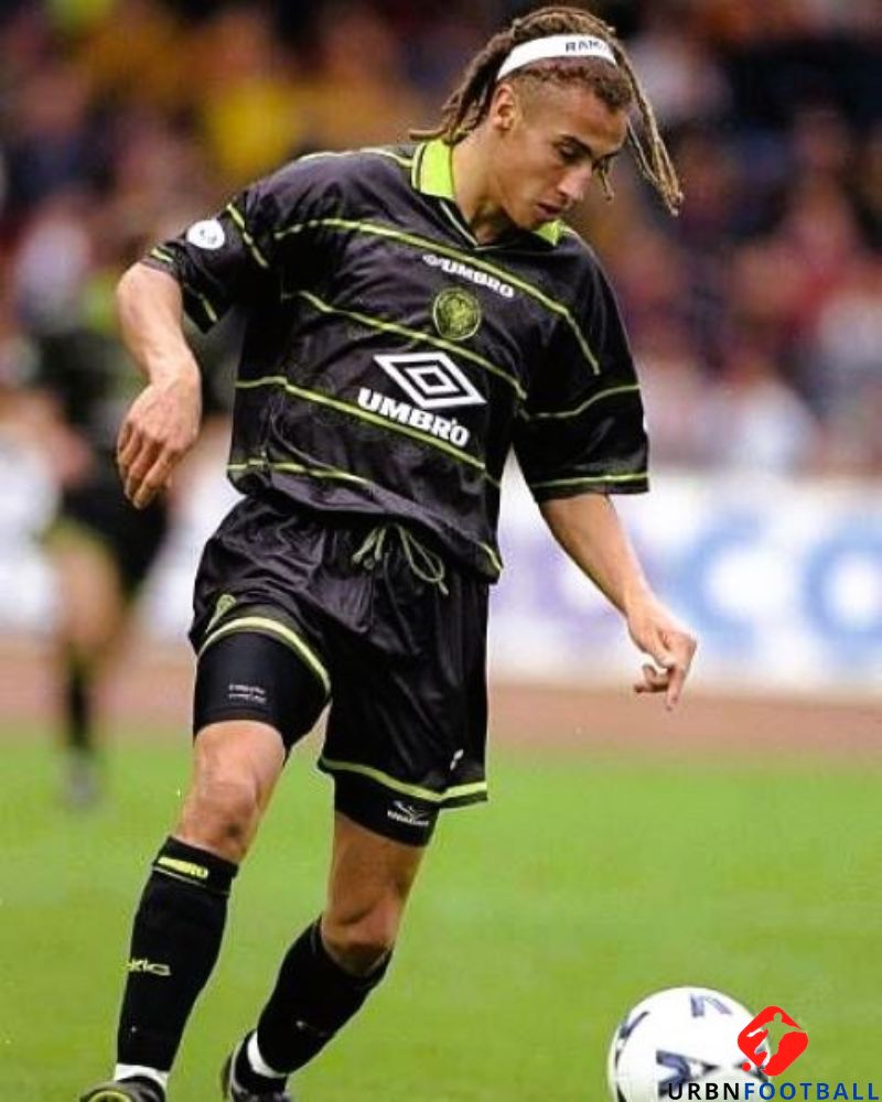 ウェア Celtic 1998/99  Uniform #7 LARSSON RIAD Celtic 1998/1999 98/99 Larsson 7 Camisa De Futebol